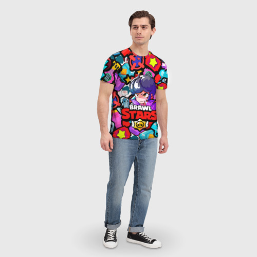 Мужская футболка 3D с принтом PENNY BRAWL STARS, вид сбоку #3