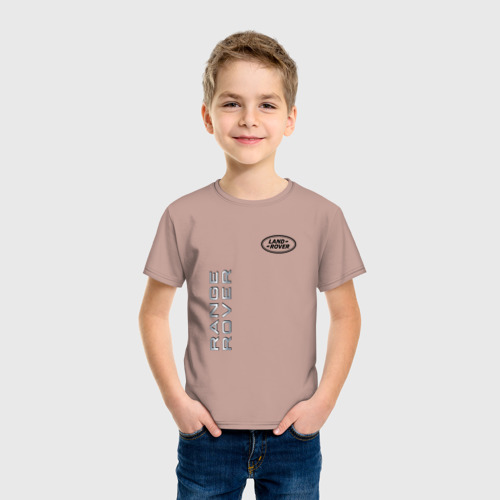 Детская футболка хлопок с принтом LAND ROVER, фото на моделе #1