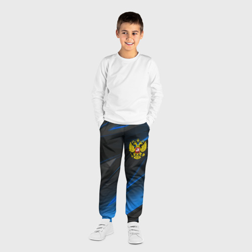 Детские брюки 3D с принтом РОССИЯ, вид сбоку #3