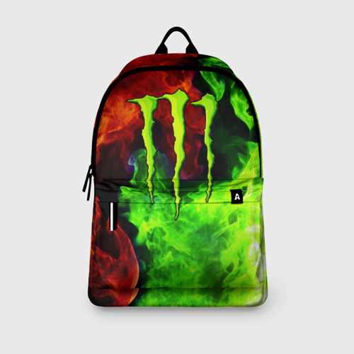 Рюкзак 3D с принтом Monster energy, вид сбоку #3