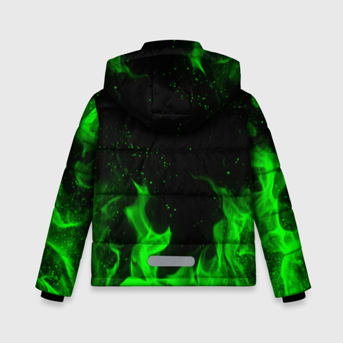 Зимняя куртка для мальчиков 3D с принтом Monster energy, вид сзади #1