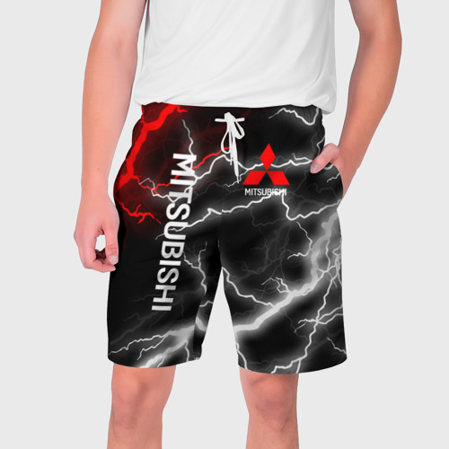 Мужские шорты 3D с принтом MITSUBISHI SPORT, вид спереди #2