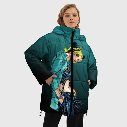 Женская зимняя куртка 3D с принтом Джолин Кудзё, фото на моделе #1