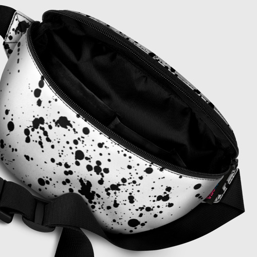 Поясная сумка 3D с принтом Далматинец - брызги чёрными пятнами, фото #6