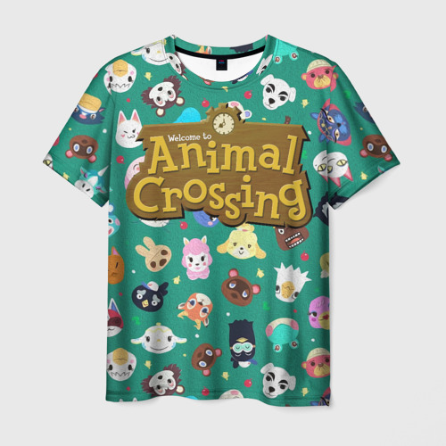 Мужская футболка 3D с принтом Animal Crossing, вид спереди #2