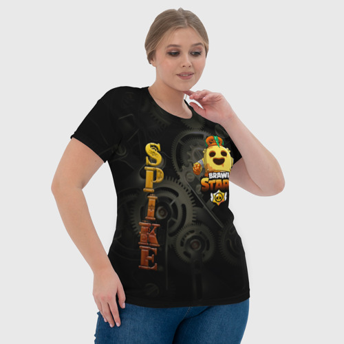 Женская футболка 3D с принтом Brawl Stars Robot Spike, фото #4