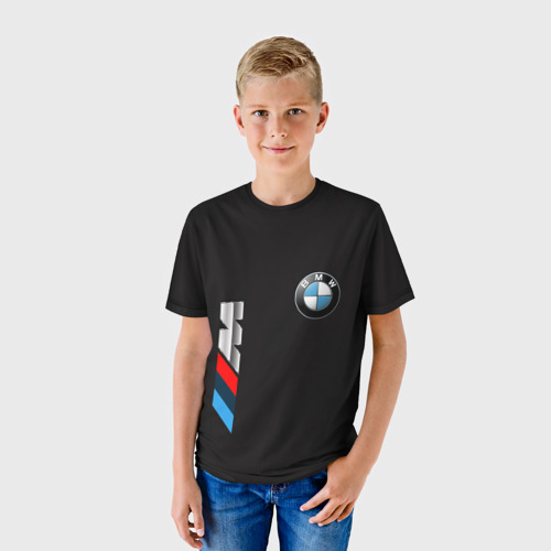 Детская футболка 3D с принтом Bmw, фото на моделе #1