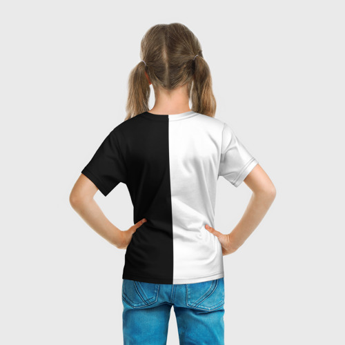 Детская футболка 3D с принтом Зверь, вид сзади #2