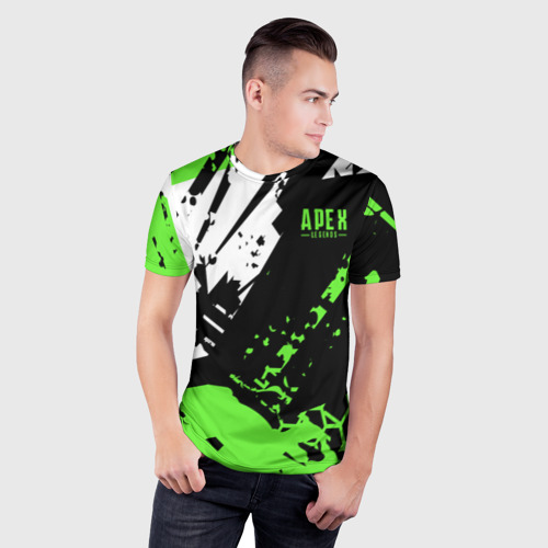 Мужская футболка 3D Slim с принтом Apex Legends, фото на моделе #1