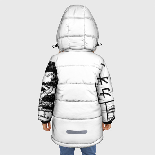 Зимняя куртка для девочек 3D с принтом No-Face Spirited Away Ghibli, вид сзади #2
