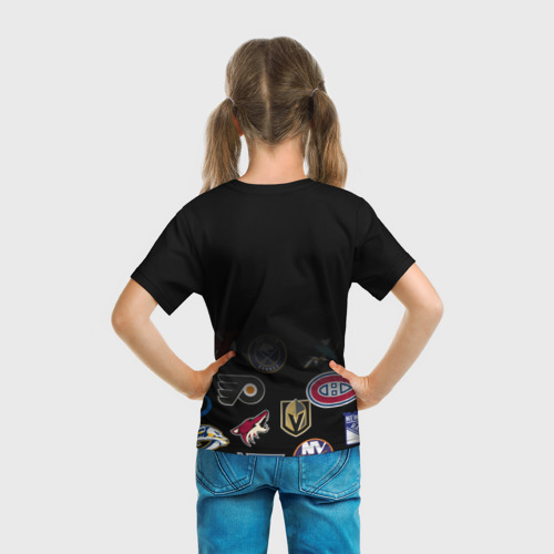Детская футболка 3D с принтом NHL Washington Capitals | НХЛ (Z), вид сзади #2