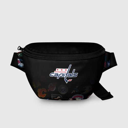 Поясная сумка 3D с принтом NHL Washington Capitals | НХЛ (Z), вид спереди #2