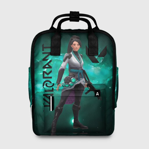 Женский рюкзак 3D с принтом Valorant, вид спереди #2