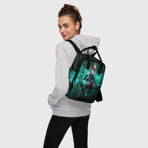 Женский рюкзак 3D с принтом Valorant, вид сбоку #3