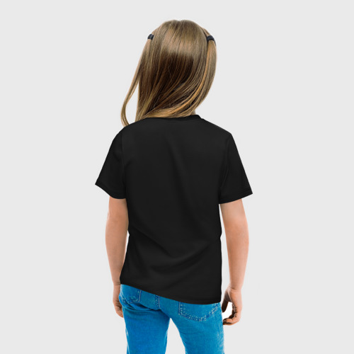 Детская футболка с принтом MINECRAFT CREEPER NEON, вид сзади #2