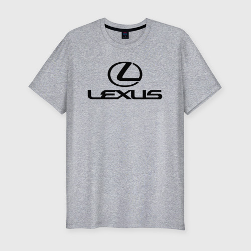 Мужская футболка хлопок Slim с принтом Lexus, вид спереди #2