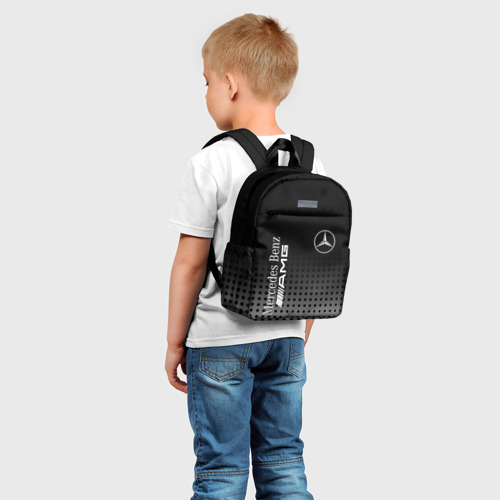 Детский рюкзак 3D с принтом Mercedes-Benz, фото на моделе #1
