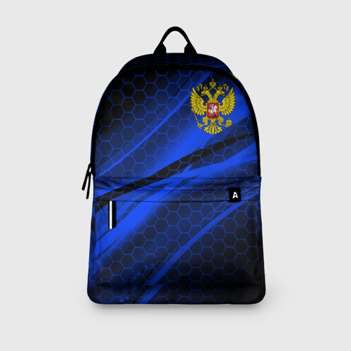 Рюкзак 3D с принтом РОССИЯ | RUSSIA | NEON, вид сбоку #3