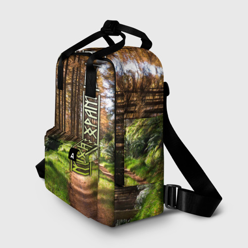 Женский рюкзак 3D с принтом Лес мой храм, фото на моделе #1