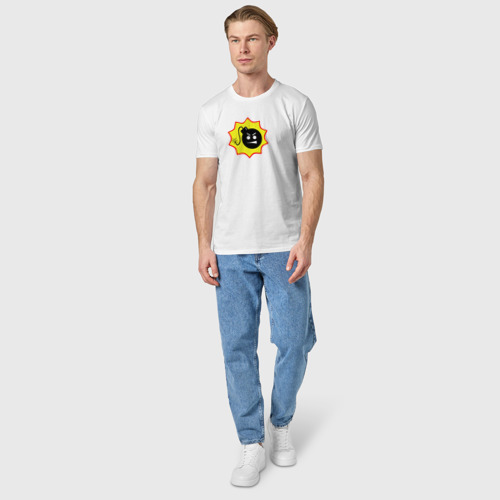 Мужская футболка хлопок с принтом Serious Sam 4, вид сбоку #3