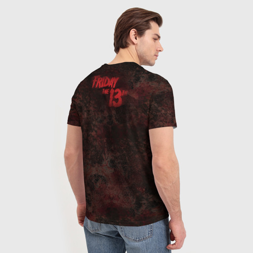 Мужская 3D футболка с принтом Friday The 13th, вид сзади #2