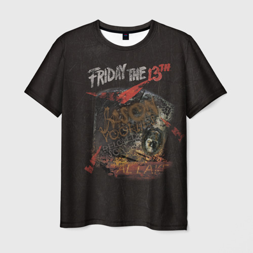 Мужская 3D футболка с принтом Friday The 13th, вид спереди #2
