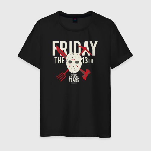 Мужская футболка с принтом Friday The 13th, вид спереди #2