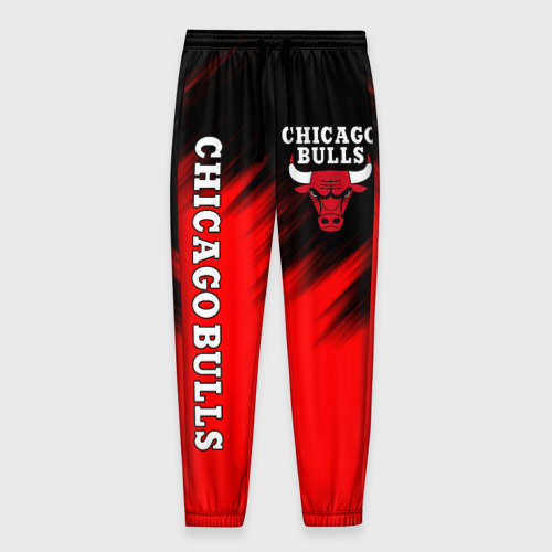 Мужские брюки 3D с принтом CHICAGO BULLS | ЧИКАГО БУЛЛС, вид спереди #2
