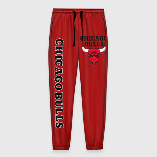 Мужские брюки 3D с принтом Chicago bulls Чикаго буллс, вид спереди #2
