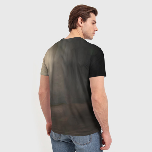 Мужская футболка 3D с принтом Милый во Франксе, вид сзади #2