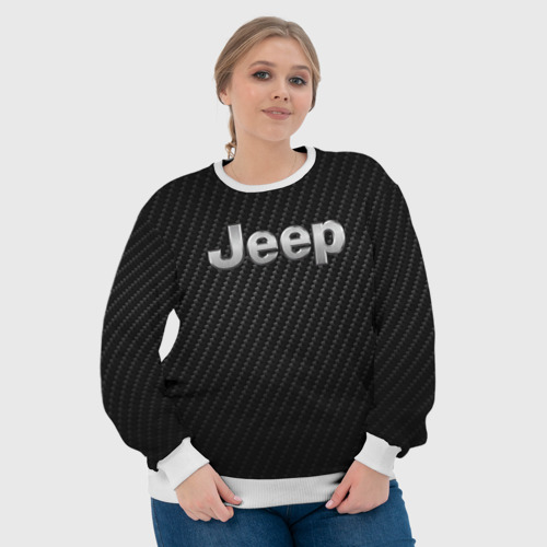 Женский свитшот 3D с принтом Jeep Carbone | Джип Карбон (Z), фото #4