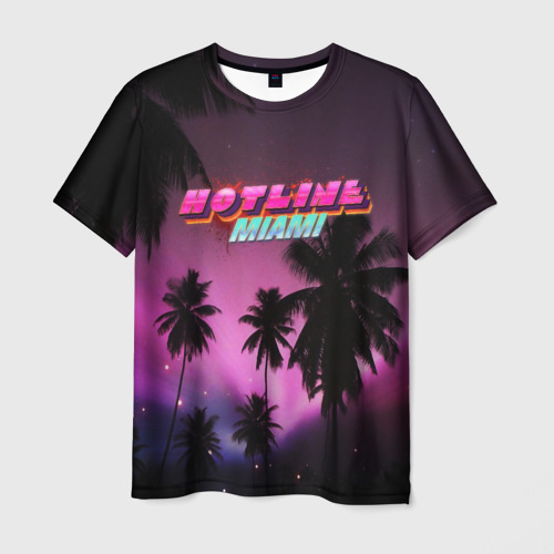 Мужская футболка 3D с принтом Hotline Miami, вид спереди #2
