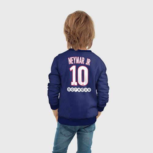 Детский свитшот 3D с принтом Neymar home 20-21, вид сзади #2