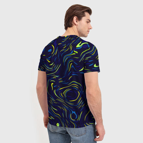 Мужская 3D футболка с принтом Через тернии к звёздам, вид сзади #2