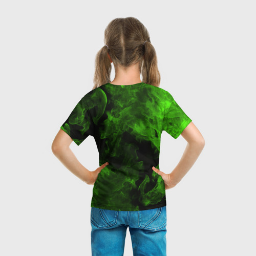 Детская футболка 3D с принтом Monster energy, вид сзади #2