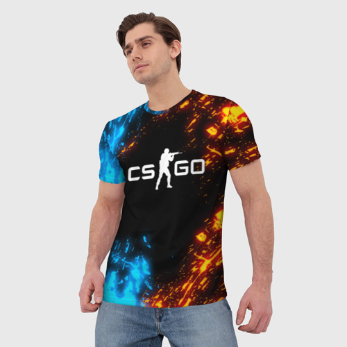 Мужская футболка 3D с принтом CS GO, фото на моделе #1