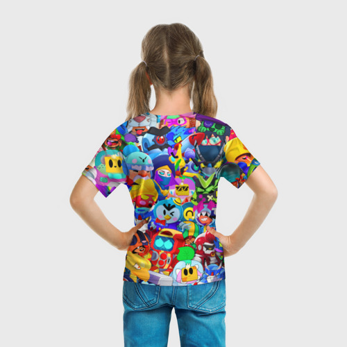 Детская 3D футболка с принтом Brawl Stars | Все новые бравлы, вид сзади #2