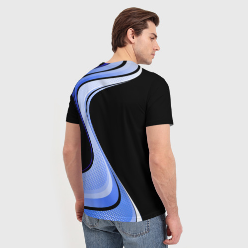 Мужская 3D футболка с принтом Волейбол | Россия, вид сзади #2