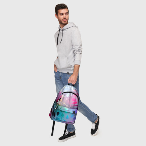 Рюкзак 3D с принтом Листья, фото #5