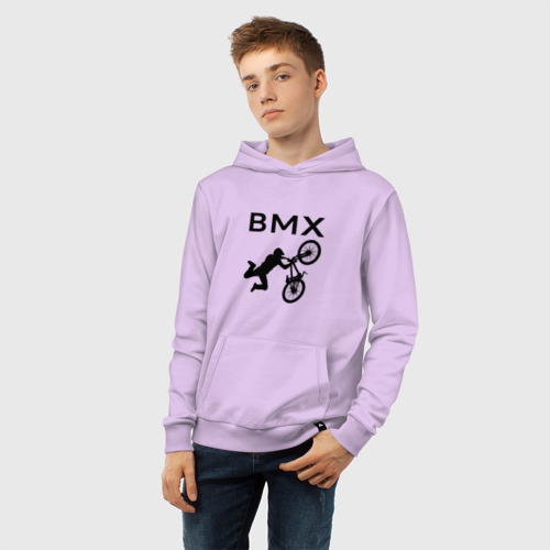 Детская толстовка хлопок с принтом Велоспорт BMX (Z), фото #5