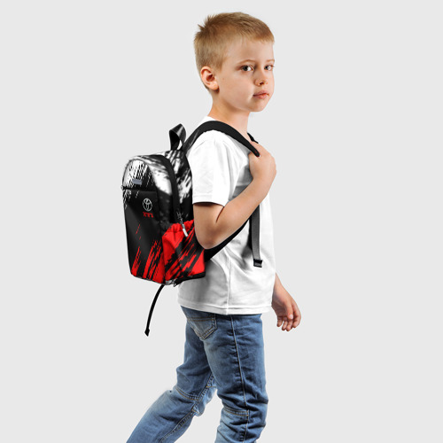 Детский рюкзак 3D с принтом TOYOTA, вид сзади #1