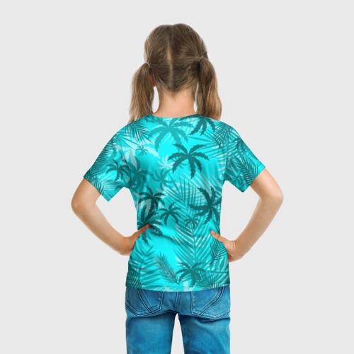 Детская футболка 3D с принтом GTA Vice city, вид сзади #2