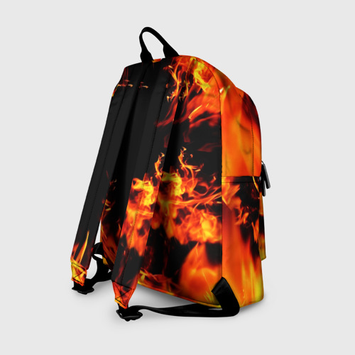 Рюкзак 3D с принтом ОГОНЬ | FIRE, вид сзади #1