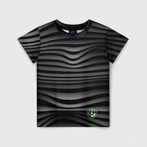 Детская футболка 3D с принтом Russia Running, вид спереди #2