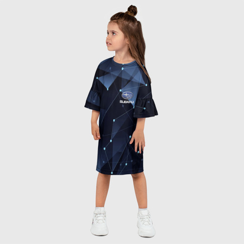 Детское платье 3D с принтом SUBARU, фото на моделе #1