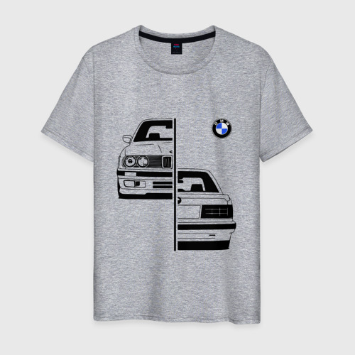 Мужская футболка хлопок с принтом BMW | БМВ (Z), вид спереди #2