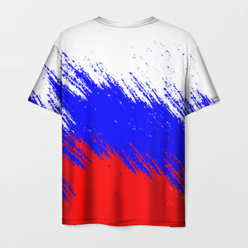 Мужская 3D футболка с принтом Россия, вид сзади #1