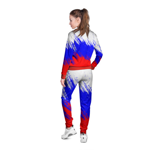 Женская олимпийка 3D с принтом Россия, вид сзади #2