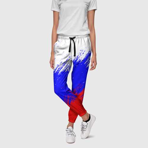 Женские брюки 3D с принтом Россия, фото на моделе #1
