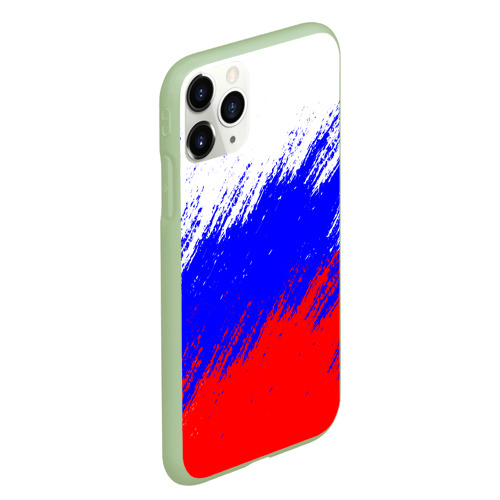 Чехол для iPhone 11 Pro Max матовый с принтом Россия, вид сбоку #3